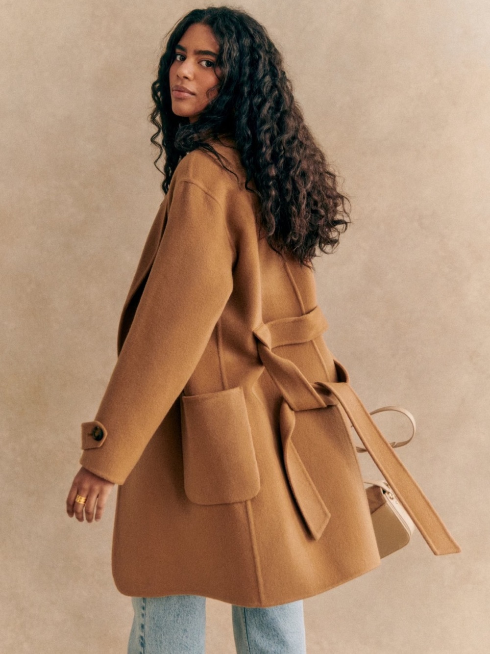 Sezane RICK COAT NWT in camel - Picture 2 of 4